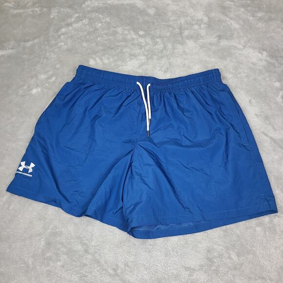 Under Armour‎ UA Men's Loose Fit Woven Volley Shorts, Sz X-Large Blue - Picture 1 of 10